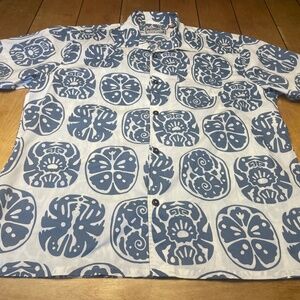 Howler Brothers Monoloha “Bone Idols” Button Up Shirt Size Large